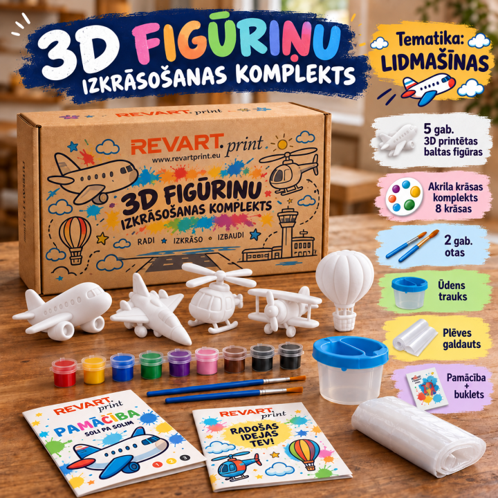 3D Figūriņu krāsošanas komplekts_Lidmašīnas