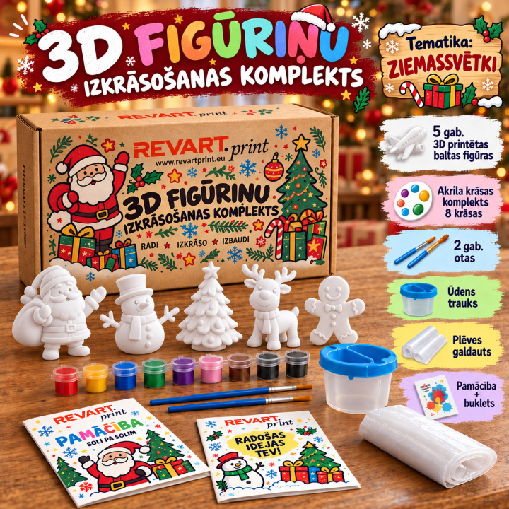 3D Figūriņu krāsošanas komplekts_Ziemassvētki