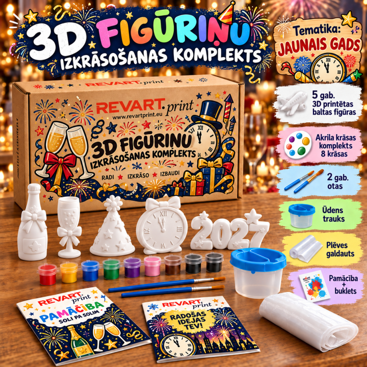 3D Figūriņu krāsošanas komplekts_Jaunais Gads 2027