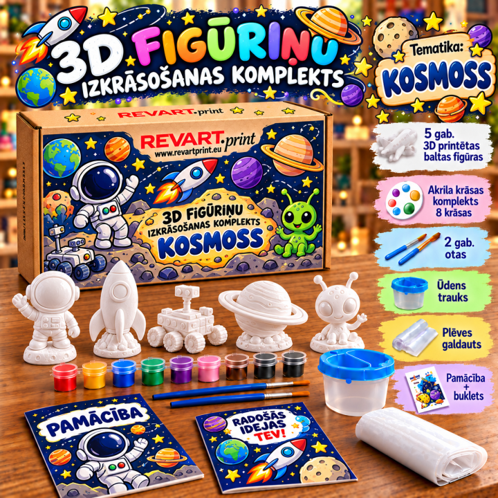 3D Figūriņu krāsošanas komplekts_KOSMOSS